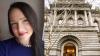 VU law graduate Hailey Wallace and the heritage law building at VU City Campus.