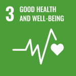 3 Good health & wellbing text, heartbeat icon