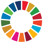SDG wheel with 17 colours denoting 17 goals